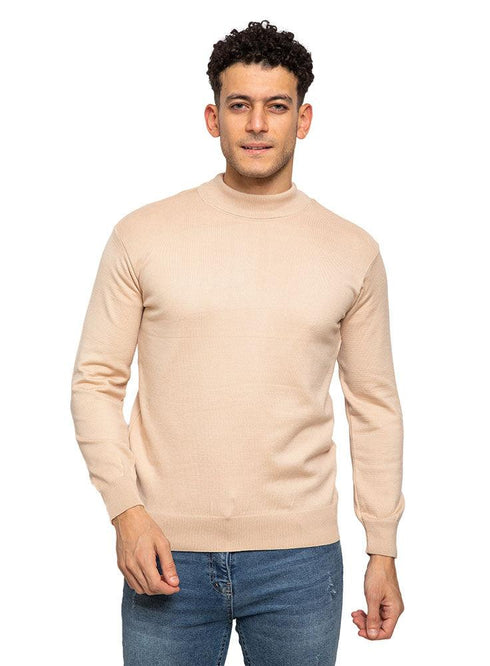 Beige Half Cool Pullover (M) - Khotwh